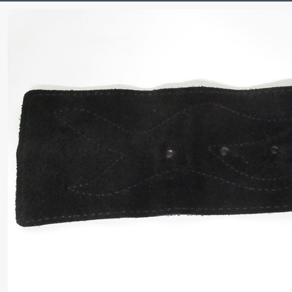 authentic SAINT LAURENT pieced suede wide BELT - Picture 7 of 13